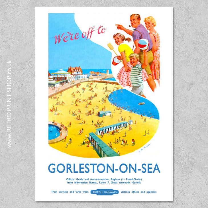 Br Gorleston-on-sea Poster #2 - Vintage Railway Posters, Retro Print Shop