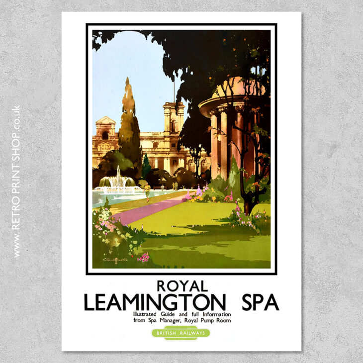 Leamington Spa railway poster