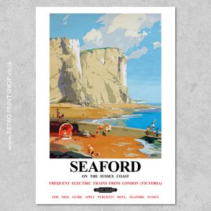 Br Seaford Poster - Vintage Railway Posters, Retro Print Shop