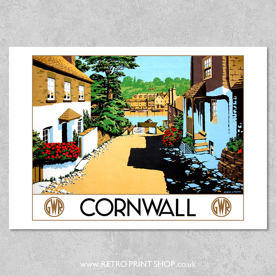 Vintage GWR Looe Cornwall Railway Poster – A3/A2/A1 Print, UK Made
