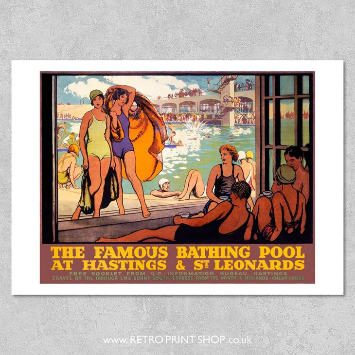 Hastings Bathing Pool Poster