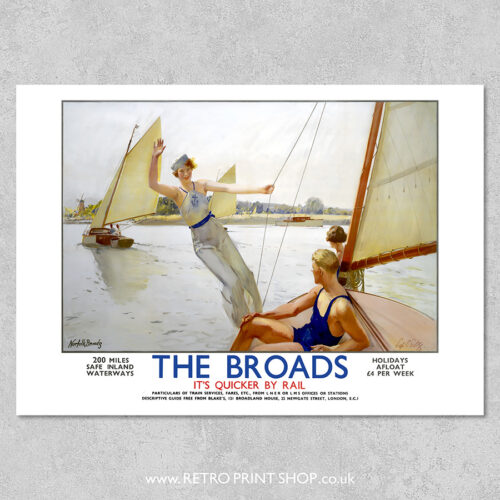 LNER & LMS Norfolk Broads Poster