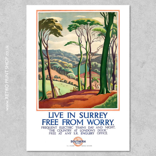 Southern Railway Surrey Poster