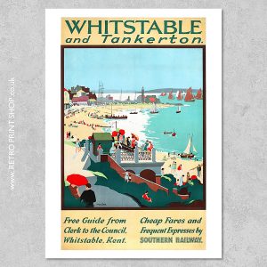 SR Whitstable Poster - Vintage Railway Posters, Retro Print Shop